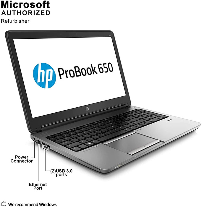 HP EliteBook 650 G1 i3-4000M 8GB RAM 240GB SSD Windows 10 Pro 15.6"