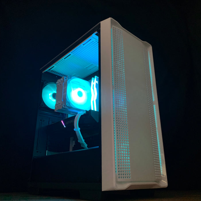 **PRÊT À EXPÉDIER** White Gaming PC (Intel i5-10400F, 2060 Super)